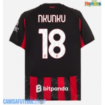 Camisa de time de futebol AC Milan Christopher Nkunku #18 Replicas 1º Equipamento 2025-26 Manga Curta